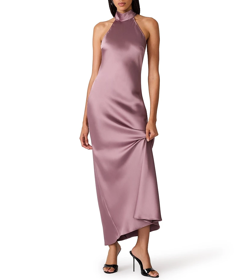 Steve Madden Lara High Neck Sleeveless Maxi Dress