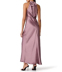 Steve Madden Lara High Neck Sleeveless Maxi Dress