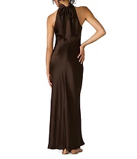 Steve Madden Lara High Neck Sleeveless Maxi Dress