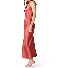 Steve Madden Lara High Neck Sleeveless Maxi Dress