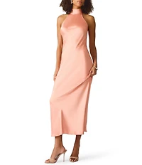 Steve Madden Lara High Neck Sleeveless Maxi Dress