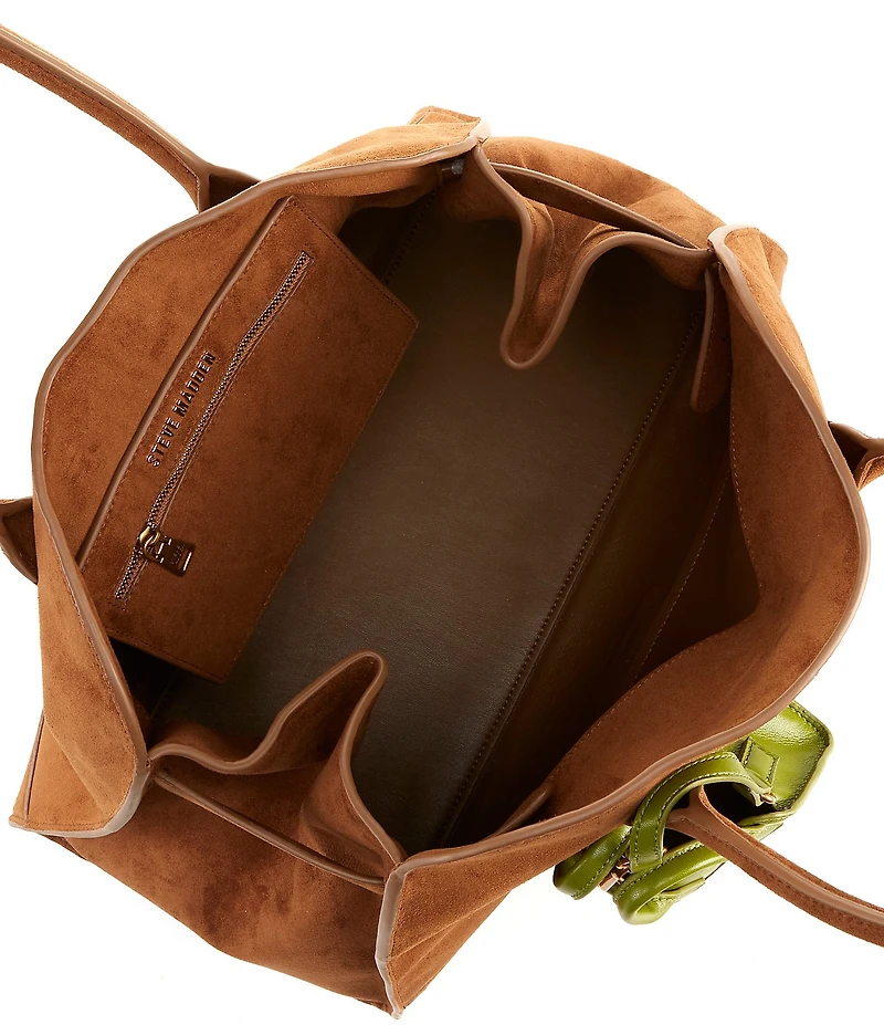 Steve Madden Large Harli Faux Suede Satchel Bag
