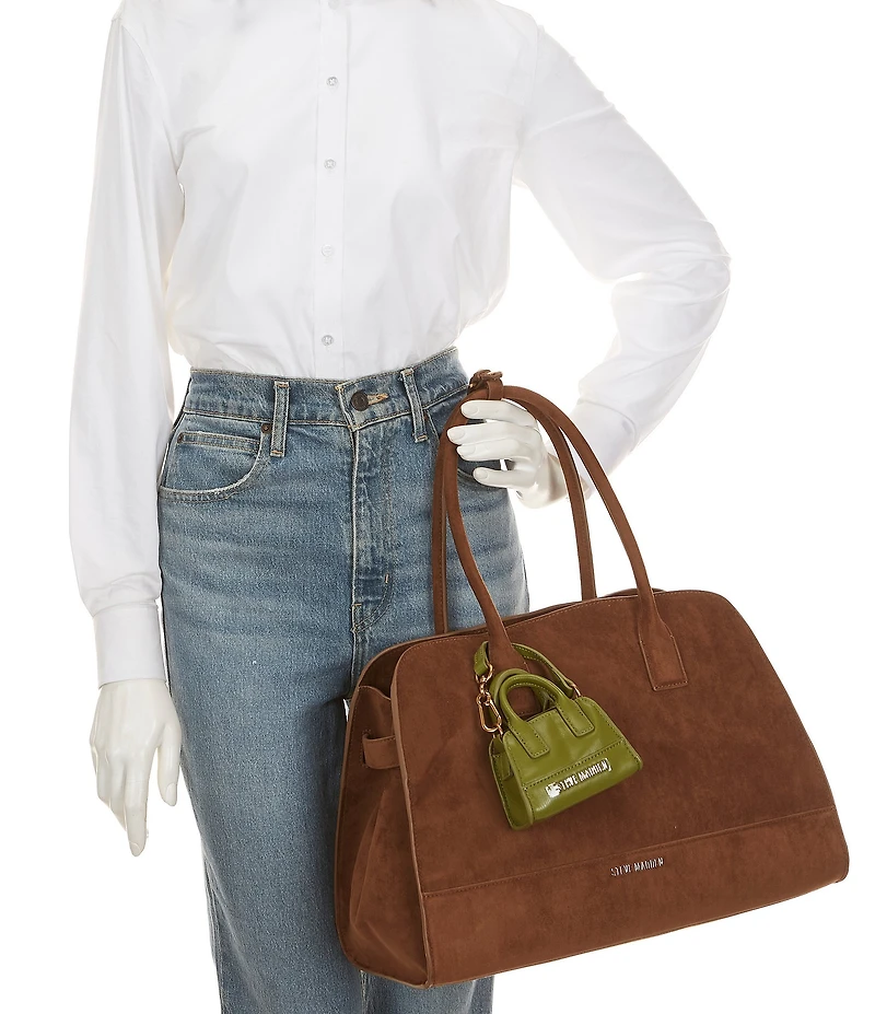 Steve Madden Large Harli Faux Suede Satchel Bag