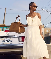 Steve Madden Large Harli Faux Suede Satchel Bag