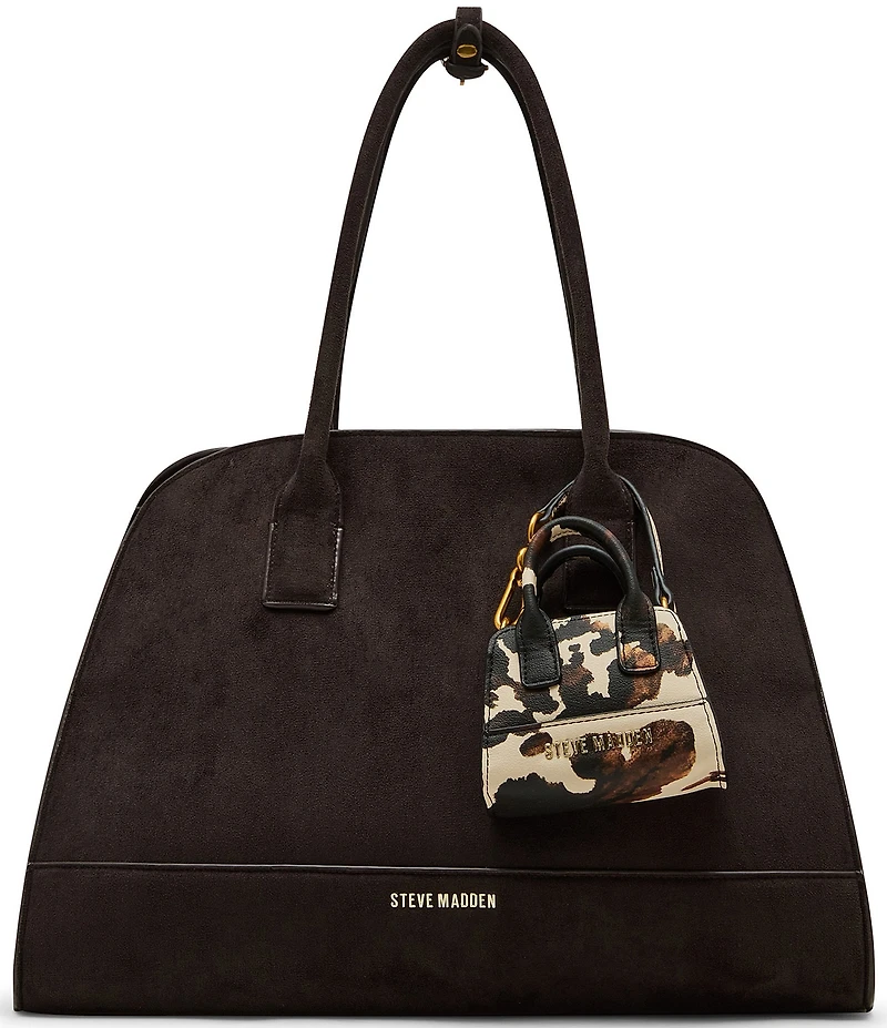 Steve Madden Large Suede Dome Tote Bag