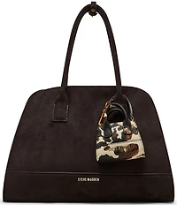 Steve Madden Large Suede Dome Tote Bag