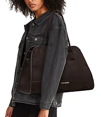 Steve Madden Large Suede Dome Tote Bag