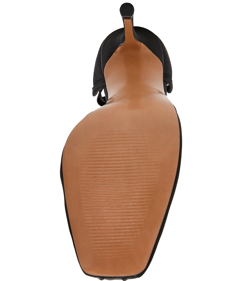 Steve Madden Larina Satin Ballet Square Toe Stiletto Lace Up Dress Pumps