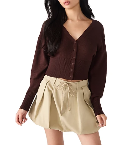 Steve Madden Lauryn V-Neck Long Sleeve Cardigan
