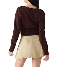 Steve Madden Lauryn V-Neck Long Sleeve Cardigan