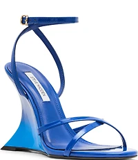 Steve Madden Layers Patent Sculpted Wedge Dress Sandals