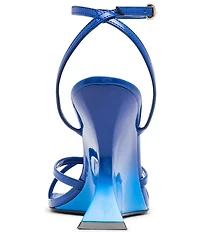 Steve Madden Layers Patent Sculpted Wedge Dress Sandals