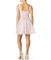 Steve Madden Leia Square Neck Drop Waist Mini Dress