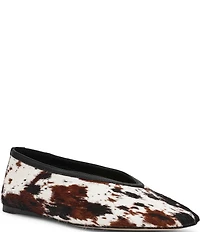 Steve Madden Leni-C Cow Print Haircalf Ballet Flats