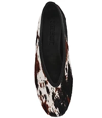 Steve Madden Leni-C Cow Print Haircalf Ballet Flats