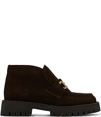 Steve Madden Leon Suede Bit Buckle High-Top Platform Loafers