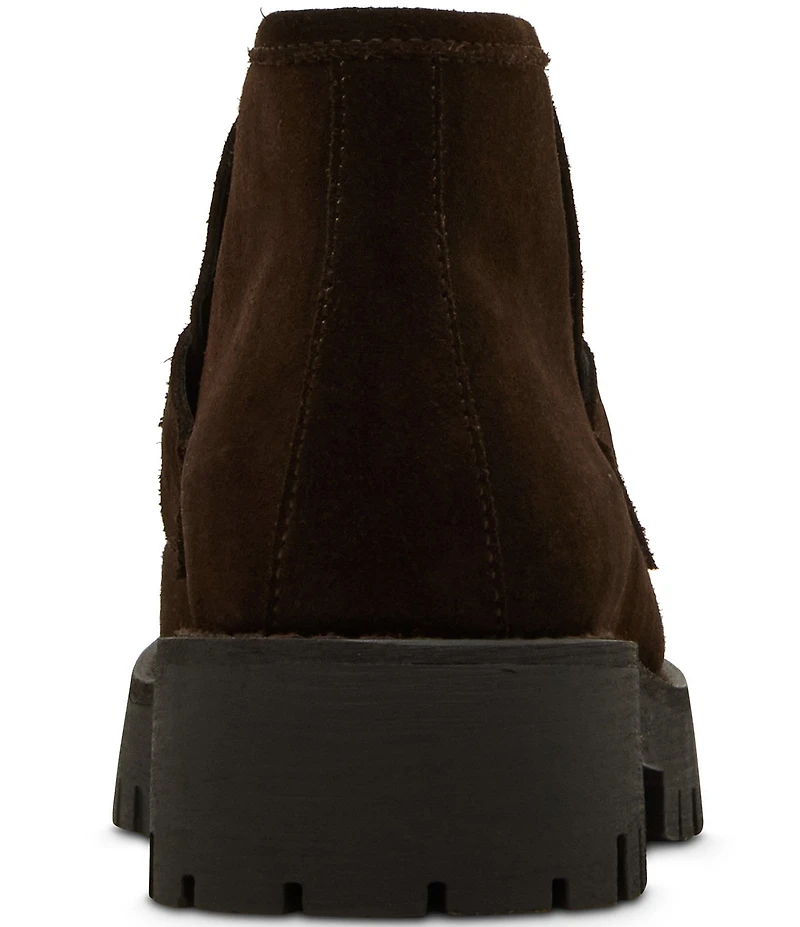 Steve Madden Leon Suede Bit Buckle High-Top Platform Loafers