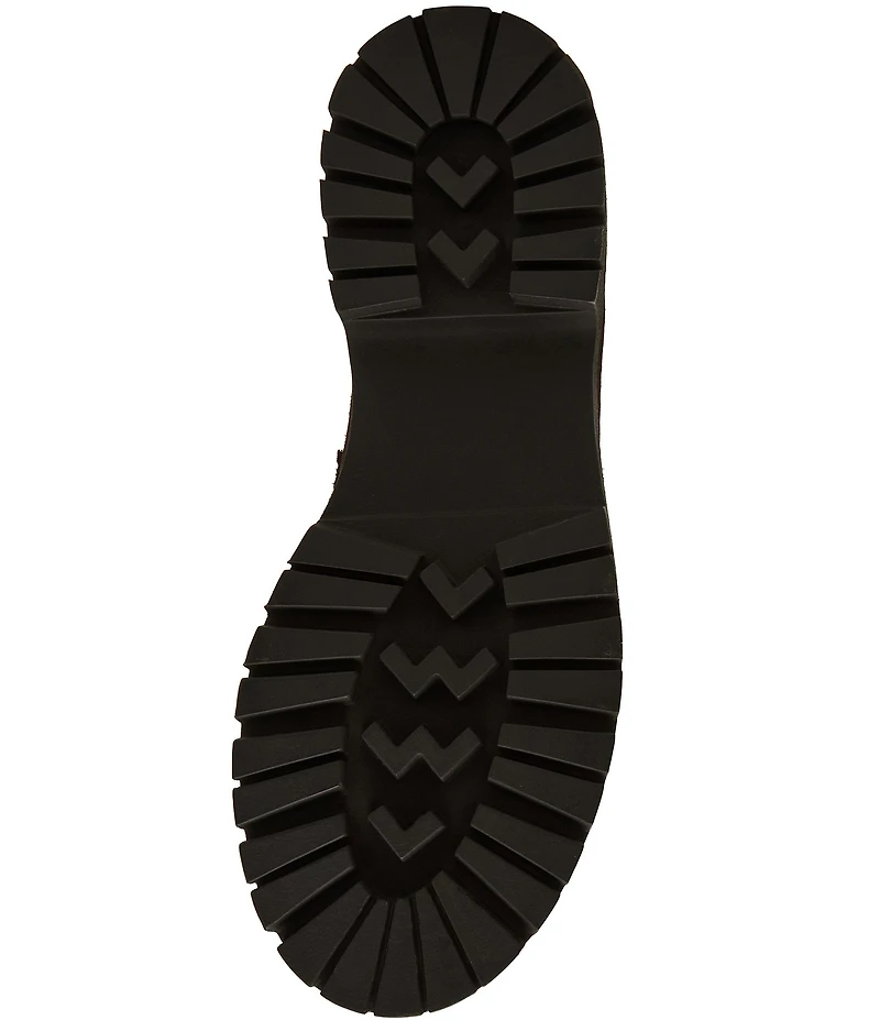 Steve Madden Leon Suede Bit Buckle High-Top Platform Loafers