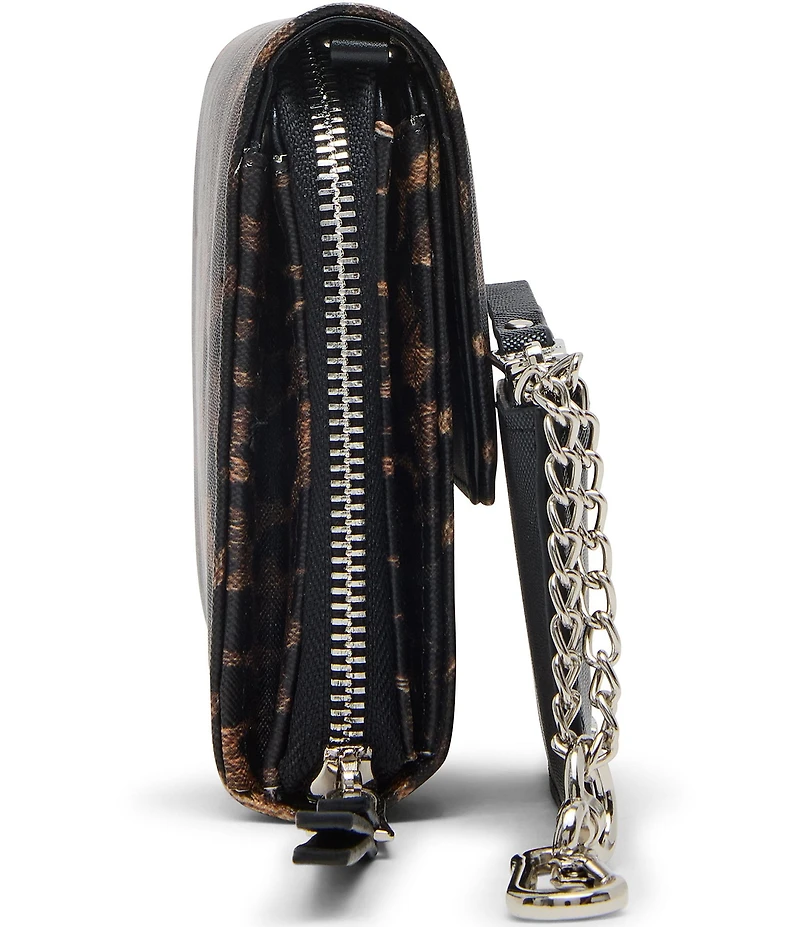 Steve Madden Leopard Wallet On A Chain Crossbody Bag