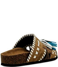 Steve Madden Lester Suede Tassel Slide Sandals