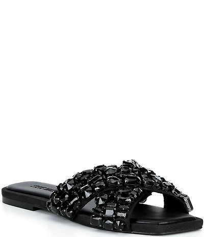Steve Madden Levity Jewel Ornamented Slide Sandals