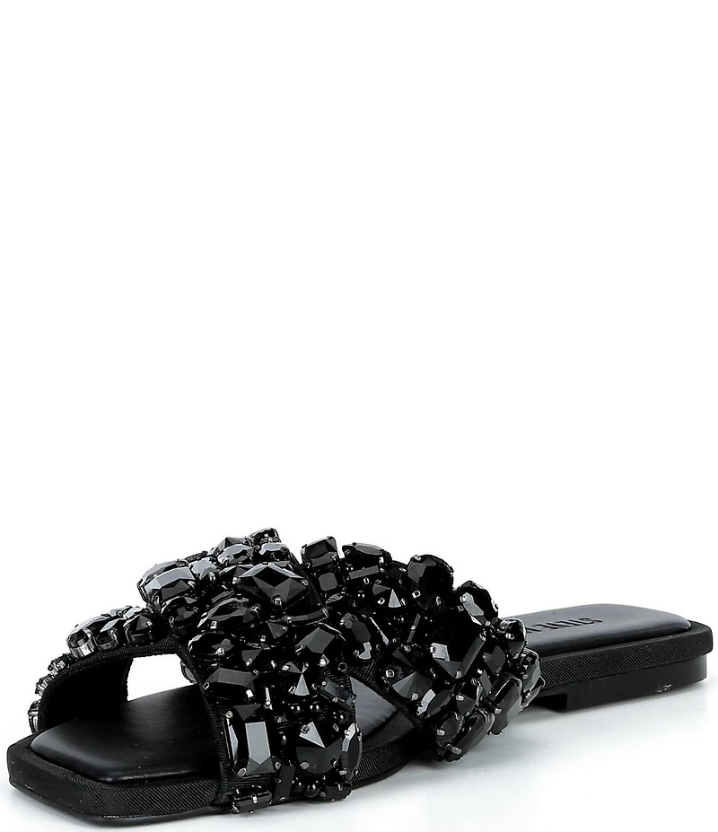 Steve Madden Levity Jewel Ornamented Slide Sandals