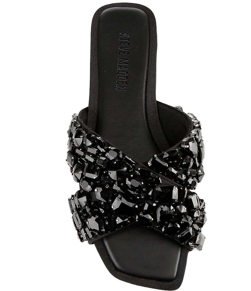 Steve Madden Levity Jewel Ornamented Slide Sandals