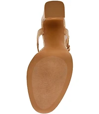 Steve Madden Lexie Raffia Block Heel Platform Dress Pumps