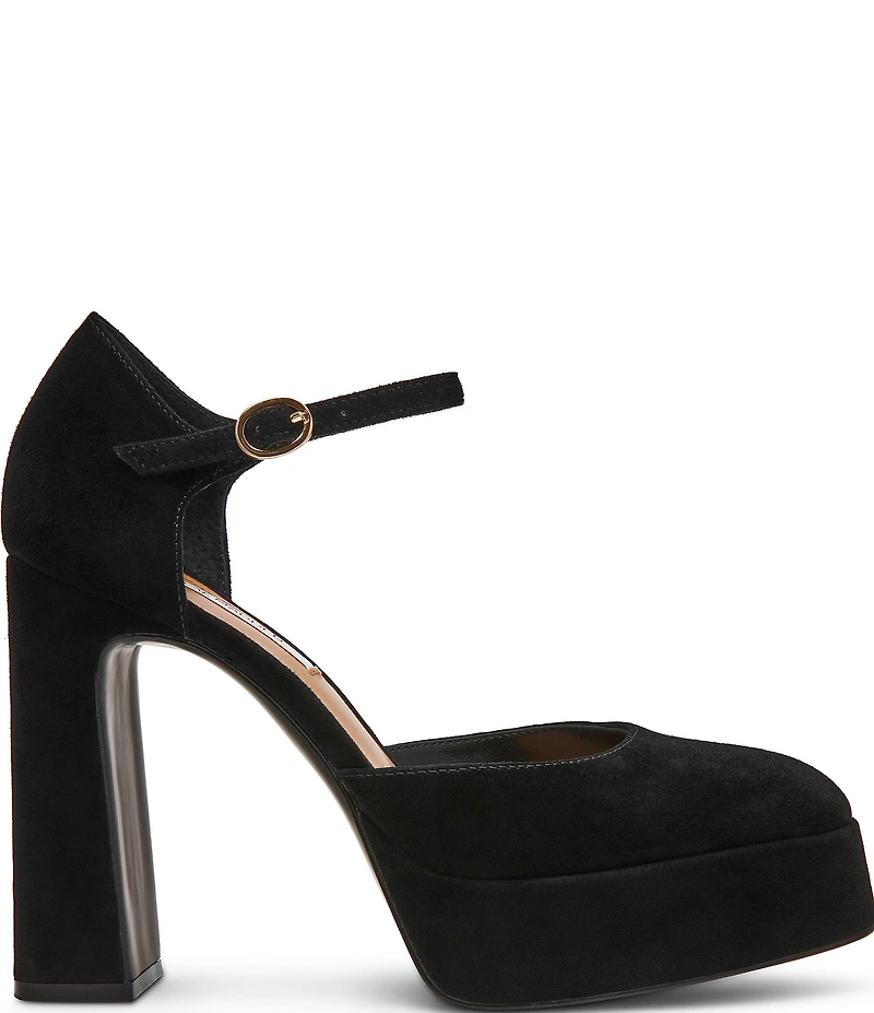 Steve Madden Lexie Suede Block Heel Platform Dress Pumps