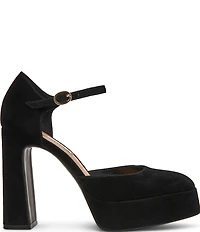 Steve Madden Lexie Suede Block Heel Platform Dress Pumps
