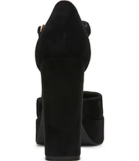 Steve Madden Lexie Suede Block Heel Platform Dress Pumps