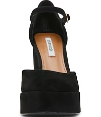 Steve Madden Lexie Suede Block Heel Platform Dress Pumps