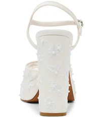 Steve Madden Liandra Flower Embroidery Mesh Platform Dress Sandals