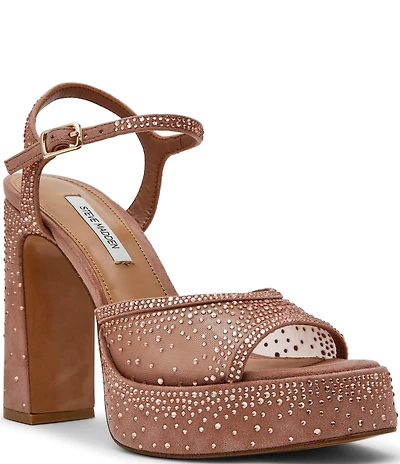 Steve Madden Liandra Rhinestone Embellished Platform Dress Sandals