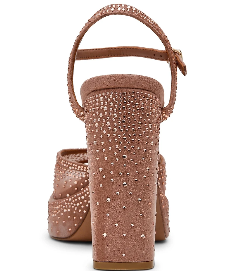 Steve Madden Liandra Rhinestone Embellished Platform Dress Sandals