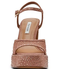 Steve Madden Liandra Rhinestone Embellished Platform Dress Sandals