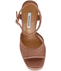 Steve Madden Liandra Rhinestone Embellished Platform Dress Sandals