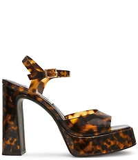 Steve Madden Liandra Tortoise Print Vinyl Platform Dress Sandals