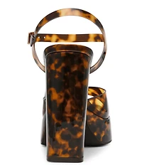 Steve Madden Liandra Tortoise Print Vinyl Platform Dress Sandals