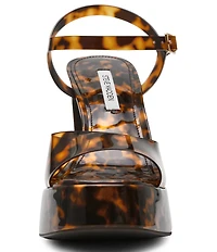Steve Madden Liandra Tortoise Print Vinyl Platform Dress Sandals
