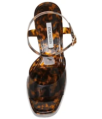 Steve Madden Liandra Tortoise Print Vinyl Platform Dress Sandals
