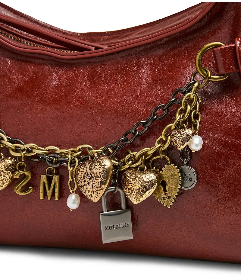 Steve Madden Lianna Charm Chain Hobo Shoulder Bag