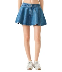Steve Madden Lilliany Flared Denim Mini Skirt