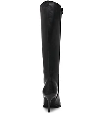 Steve Madden Lingo Mixed Leather Pointed Toe Knee High Boots