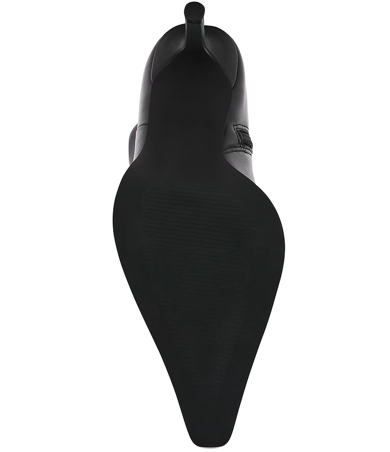 Steve Madden Lingo Mixed Leather Pointed Toe Knee High Boots