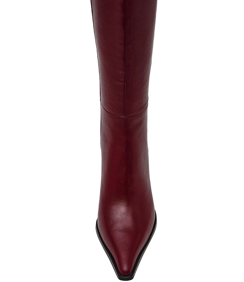 Steve Madden Lingo Nappa Leather Pointed Toe Knee High Boots
