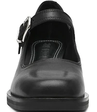 Steve Madden Lisbon Leather Block Heel Mary Jane Pumps