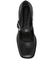 Steve Madden Lisbon Leather Block Heel Mary Jane Pumps