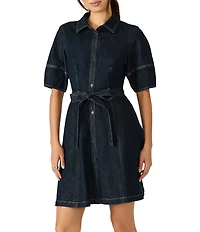 Steve Madden Lorie Short Sleeve Denim Shirt Dress