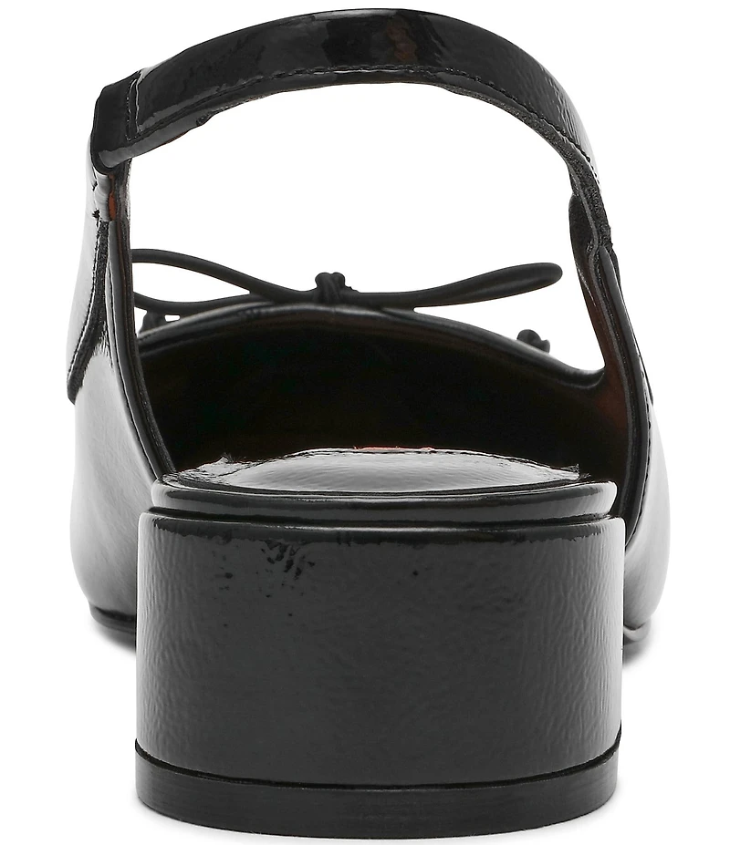 Steve Madden Loved Crinkle Patent Bow Slingback Pumps